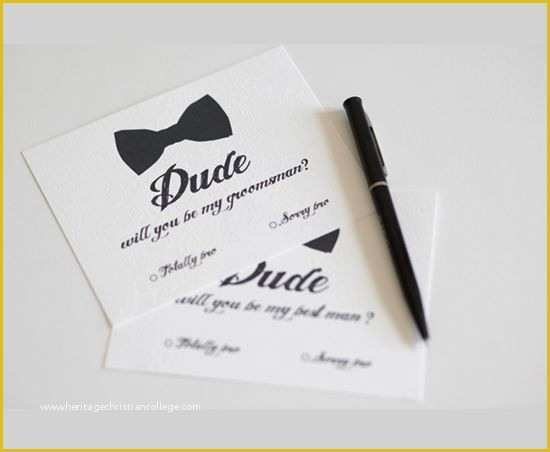 Free Groomsman Card Template Of Groomsmen Gift Ideas From the Man Registry