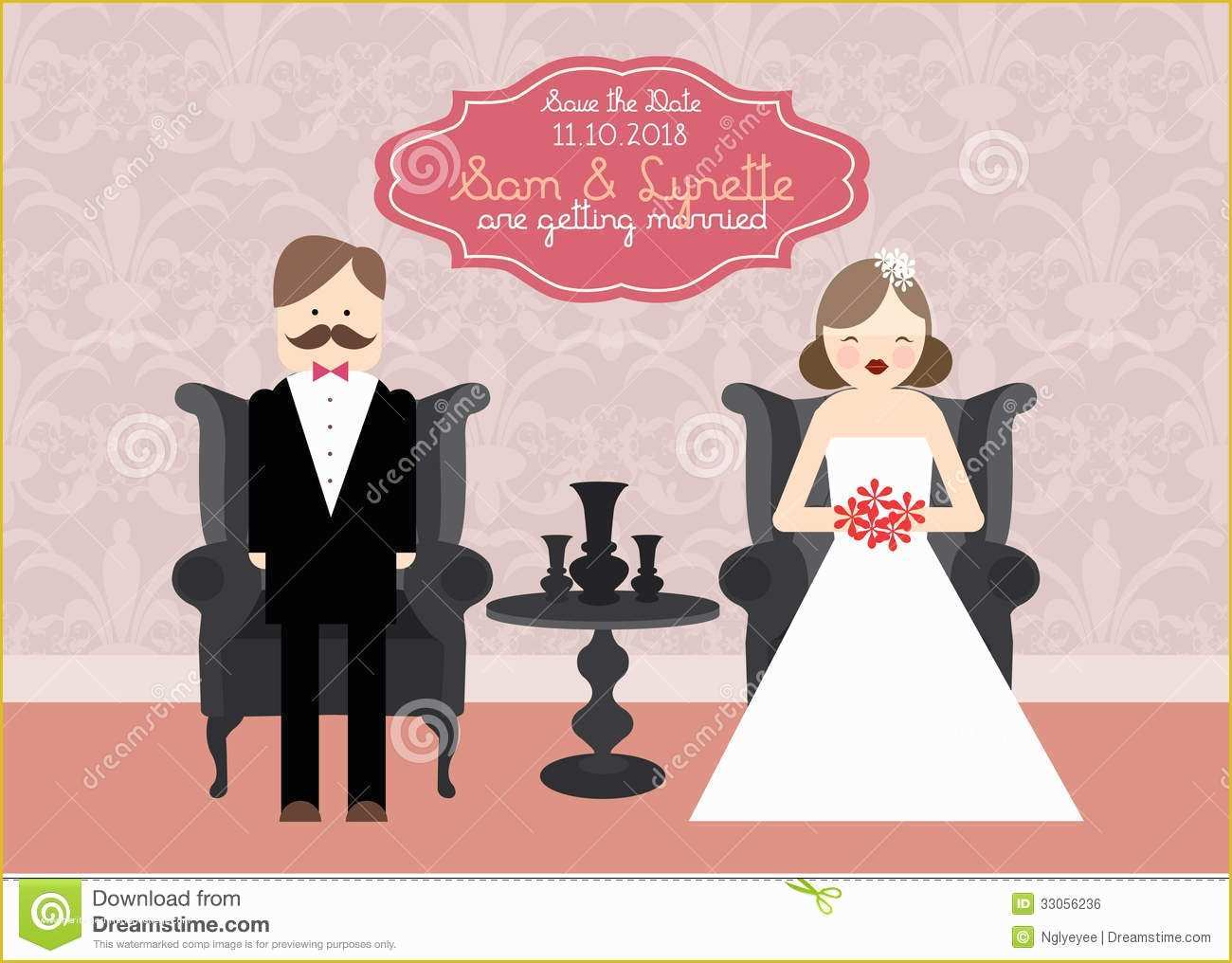 Free Groomsman Card Template Of Wedding Invitation Card Template Illustration Stock
