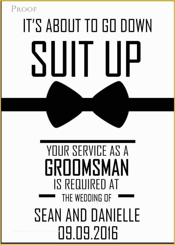 Free Groomsman Card Template Of Will You Be My Groomsman Printable Invite for Your Boys