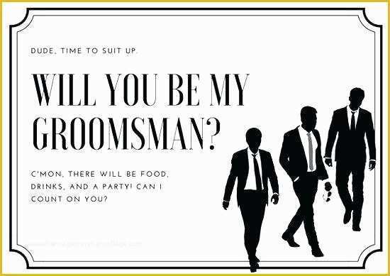 Free Groomsman Card Template Of X Easel Card I Looked at Suit Cards the Suit Card