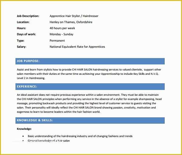 Free Hair Stylist Resume Templates Download Of 27 Cv Samples