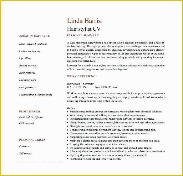 Free Hair Stylist Resume Templates Download Of Apprentice Hairdresser Resume Examples Hair Stylist