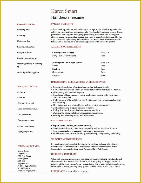 Free Hair Stylist Resume Templates Download Of Best 20 Hair Stylists Ideas On Pinterest