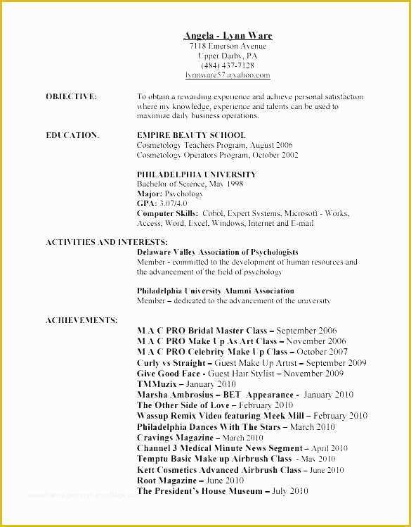 Free Hair Stylist Resume Templates Download Of Salon Resume Templates Hair Stylist Resume Salon Owner