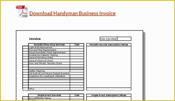 Free Handyman Invoice Template Of 5 Handyman Invoice Template