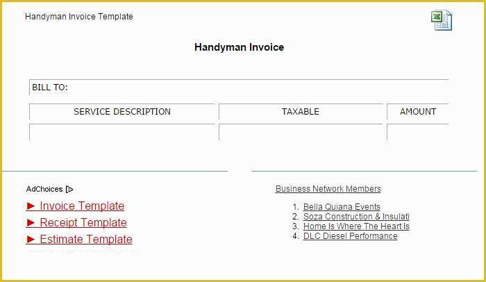 Free Handyman Invoice Template Of 5 Handyman Invoice Template