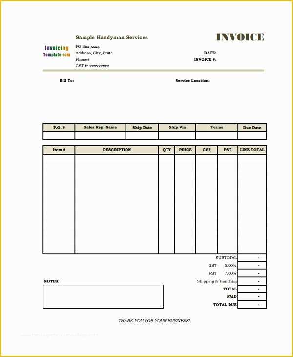 Free Handyman Invoice Template Of Free Handyman Invoice 8 Reasons why You Shouldn T Go to