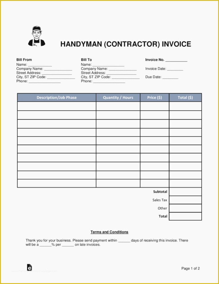 Free Handyman Invoice Template Of What S so Trendy About Handyman Estimate