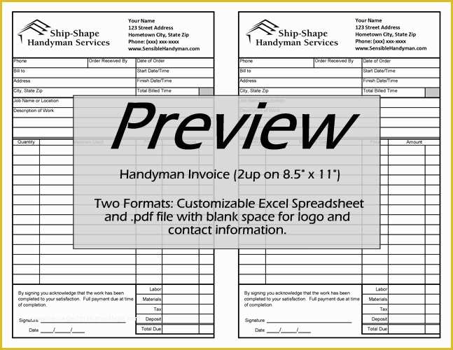Free Handyman Proposal Templates Of 11 Best Of Handyman Receipt Template Free