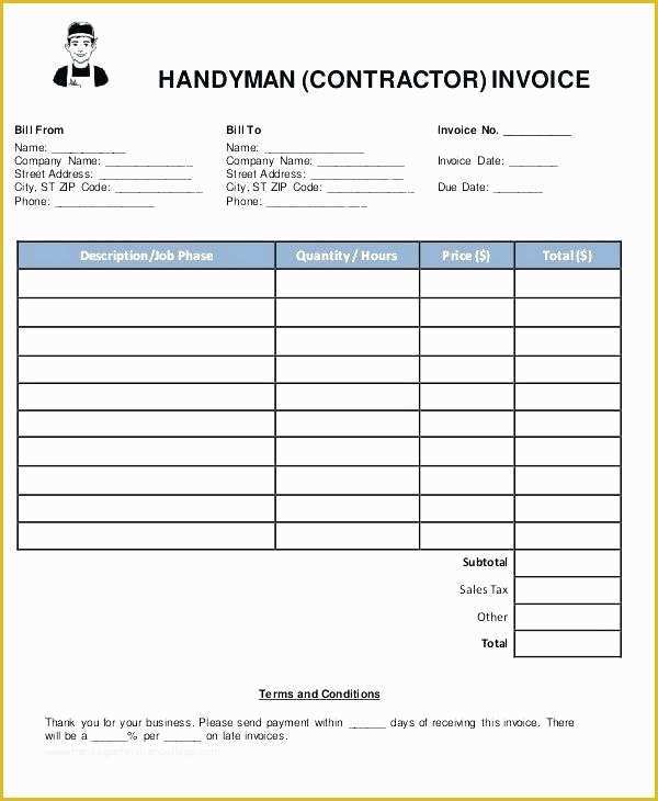 Free Handyman Proposal Templates Of Handyman Proposal Template Handyman Invoice Template and