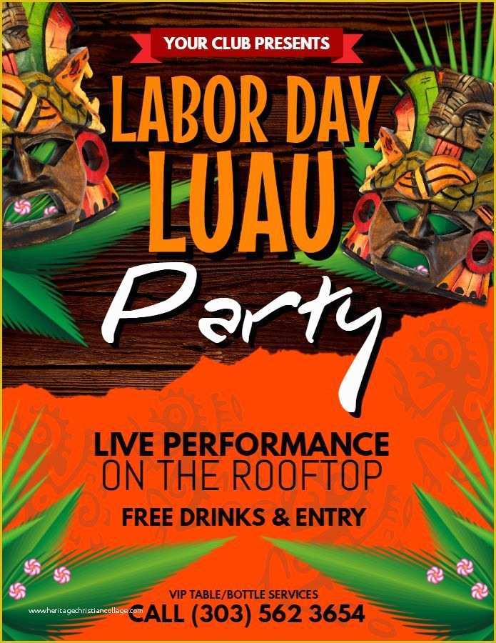 Free Hawaiian Luau Flyer Template Of 15 Best Luau Party Flyers Images On Pinterest