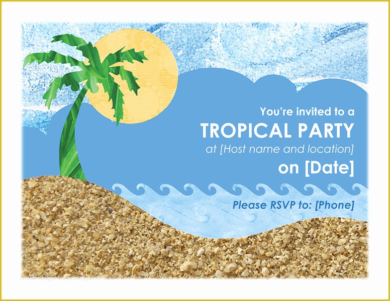 Free Hawaiian Luau Flyer Template Of Download Tropical Party Invitation Invite Your Guest Free