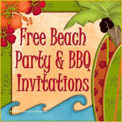 Free Hawaiian Luau Flyer Template Of Free Printable Beach Party Luau and Bbq Invitations