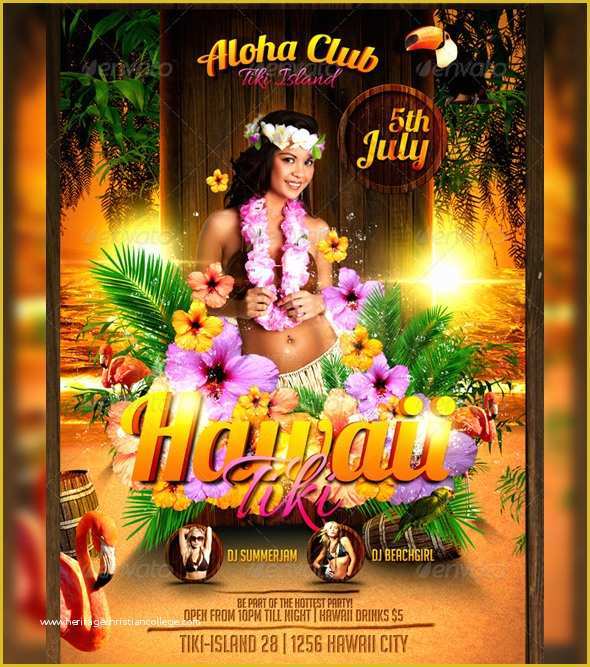 Free Hawaiian Luau Flyer Template Of Hawaii Tiki Flyer Template by Lordfiren On Deviantart