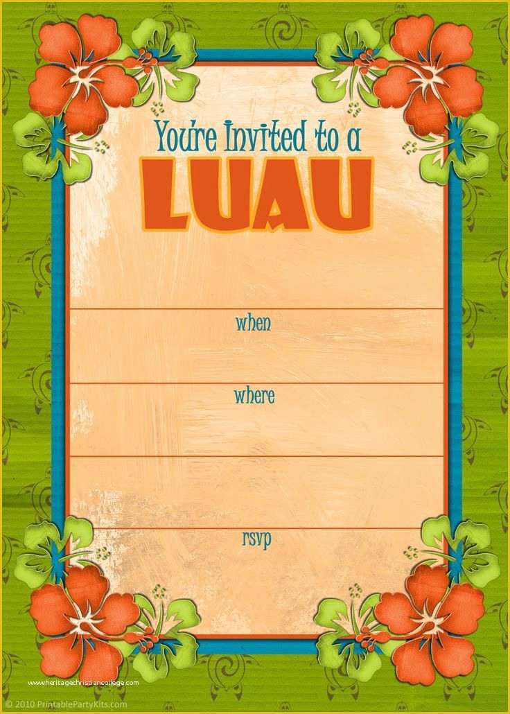 Free Hawaiian Luau Flyer Template Of Hawaiian Luau Invitation 1 143×1 600 Pixels