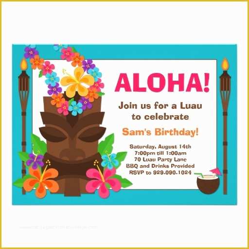 Free Hawaiian Luau Flyer Template Of Luau Invitation Template Invitation Template