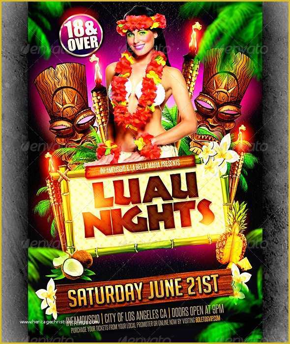 Free Hawaiian Luau Flyer Template Of Luau Part 4 by Infamousgio