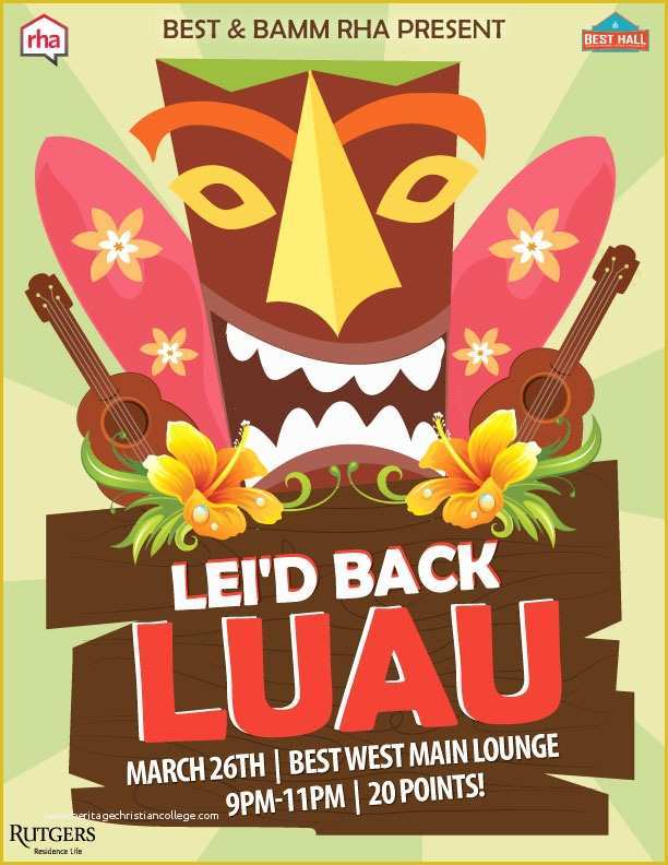 Free Hawaiian Luau Flyer Template Of Luau Party Flyer