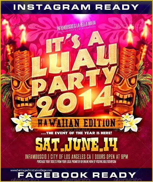 Free Hawaiian Luau Flyer Template Of Pin by Maria Alena On Flyer