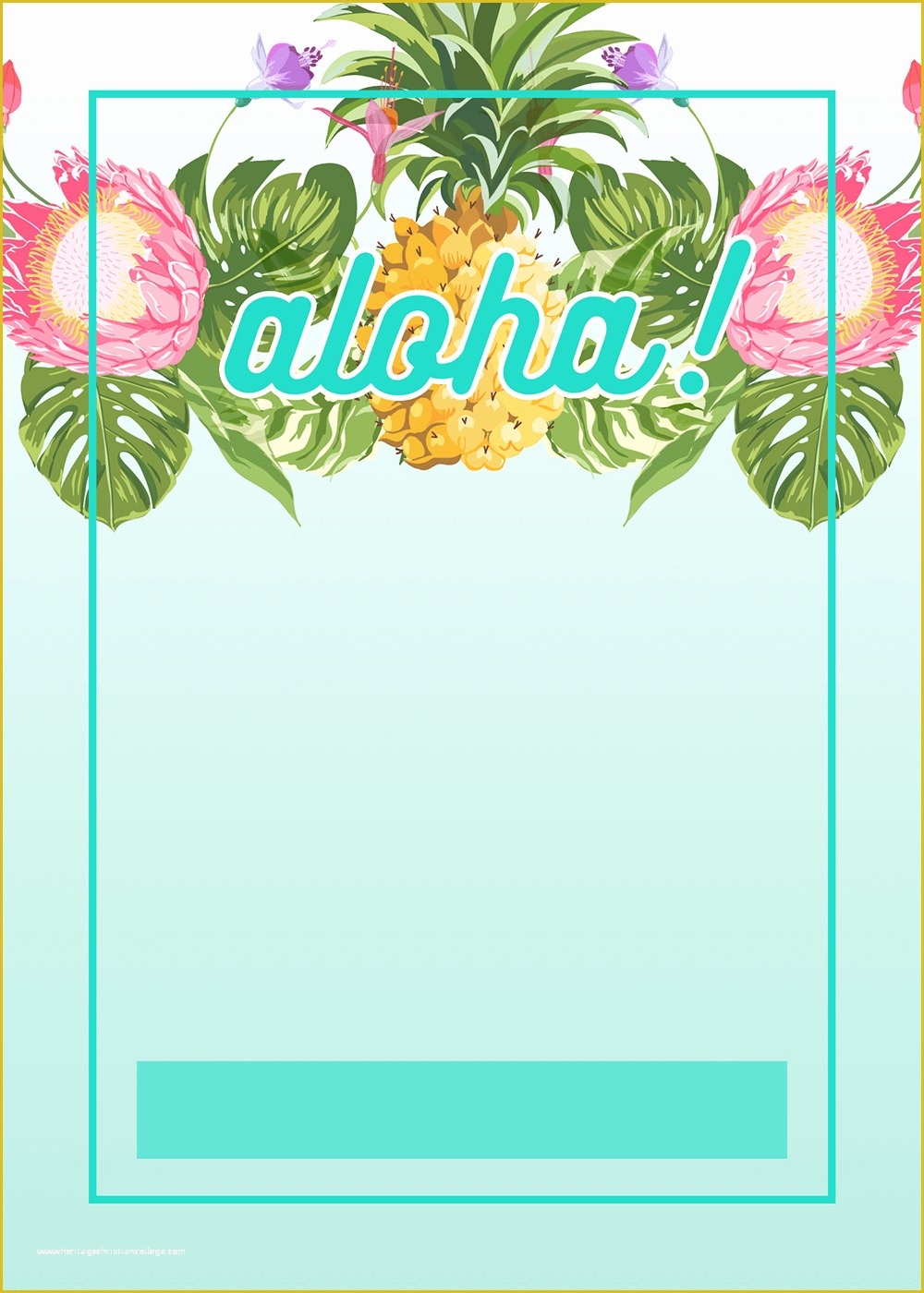 Luau Stationary Free Printable