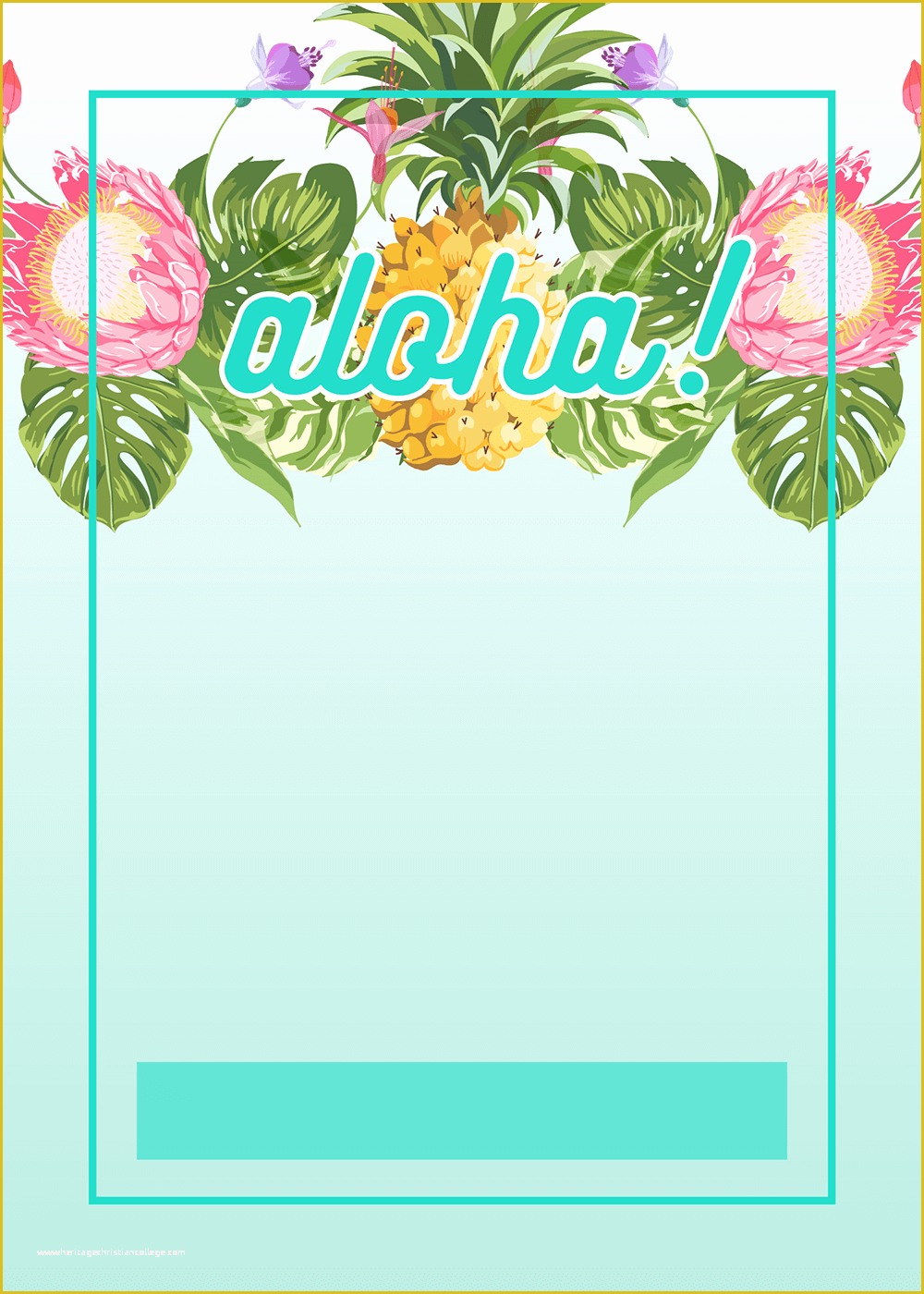 Free Hawaiian Luau Flyer Template Of Pineapple Luau Perimeter Free 