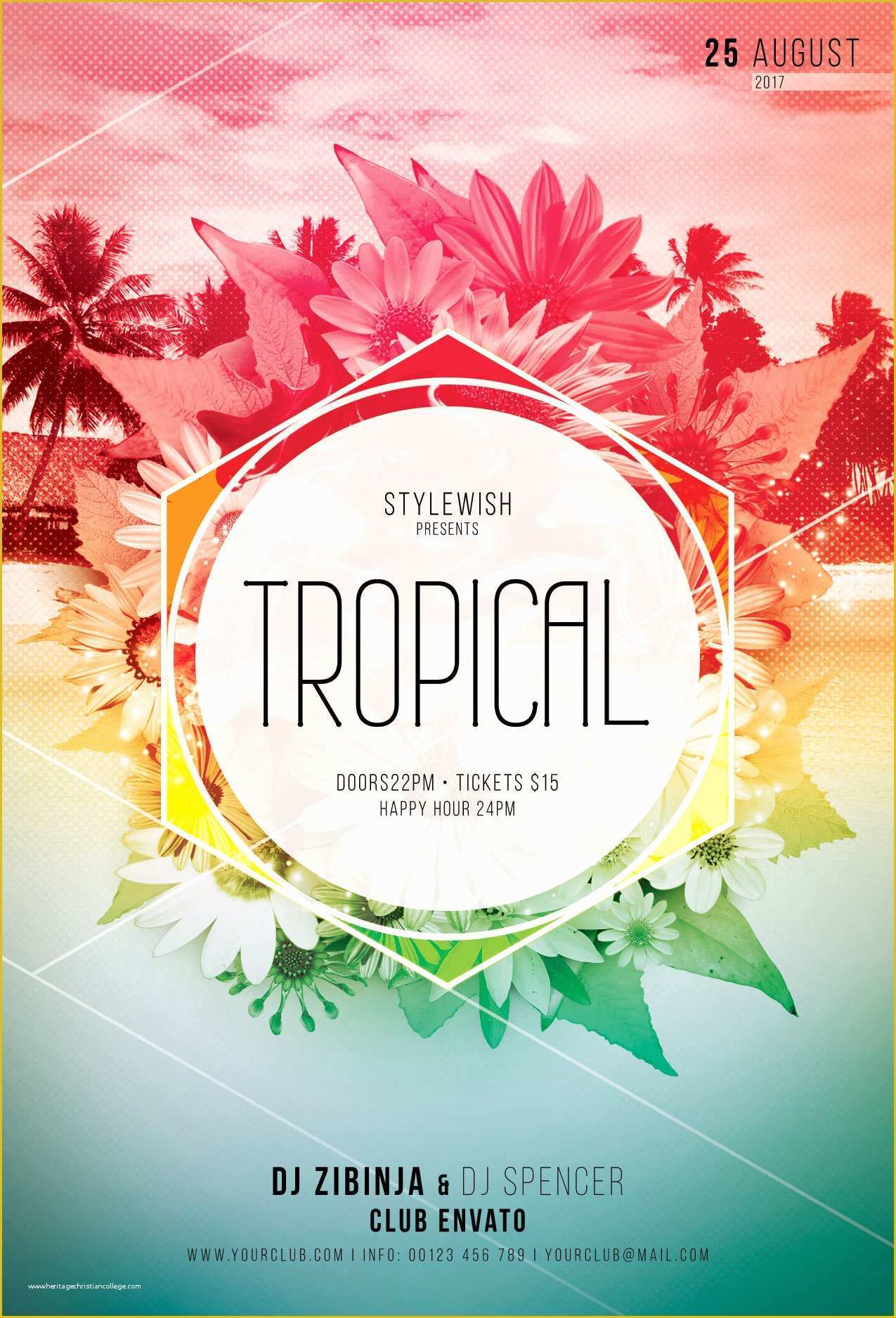 Free Hawaiian Luau Flyer Template Of Tropical Summer Psd Flyer Template Free Psd Flyer