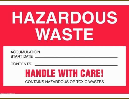 Free Hazardous Waste Label Template Of Accuform Signs Mhzw15psp Adhesive Coated Paper Hazardous