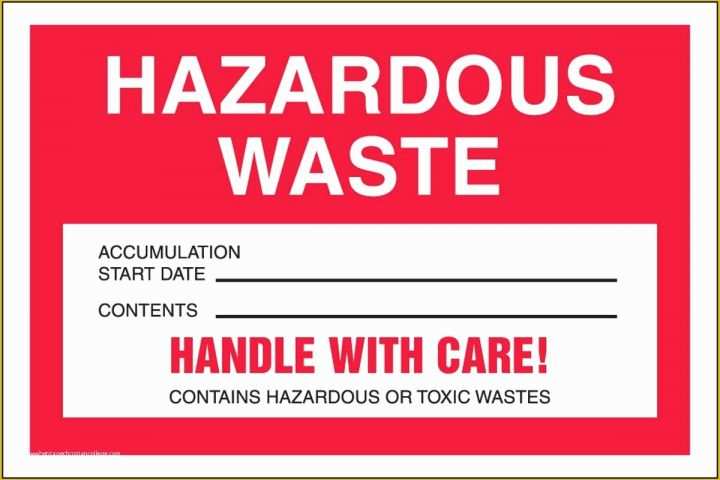 Free Hazardous Waste Label Template Of Accuform Signs Mhzw15psp Adhesive Coated Paper Hazardous