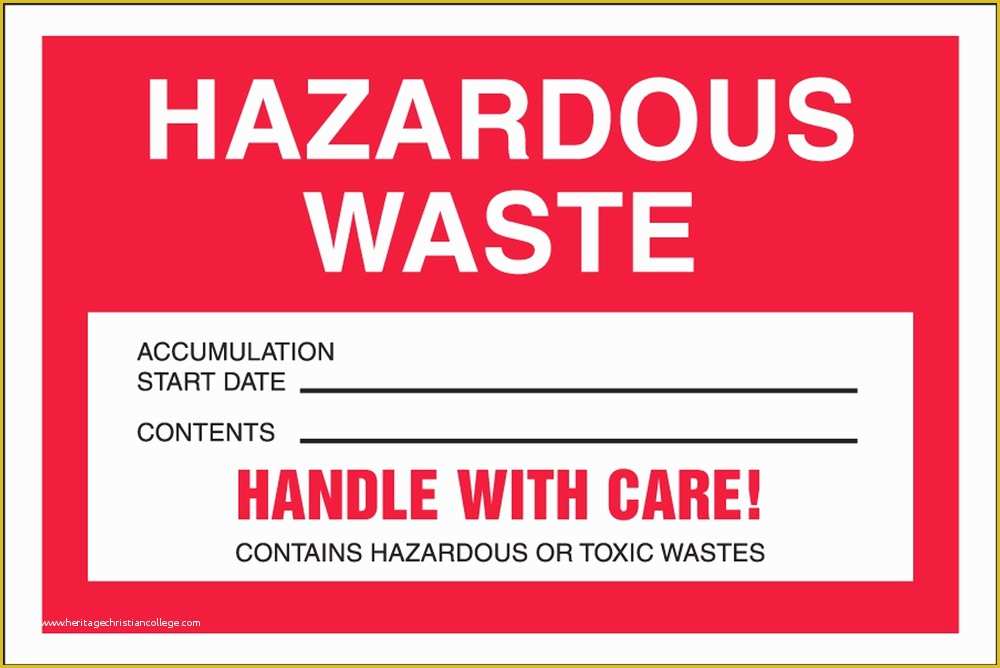 Free Hazardous Waste Label Template Of Hazardous Waste Label Template Ghostfilecloud