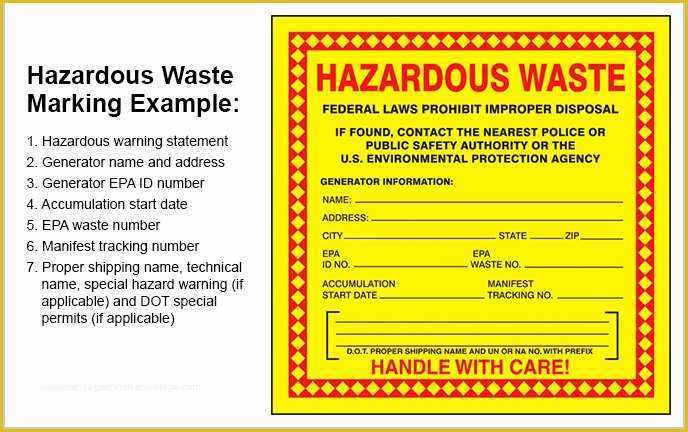 Free Hazardous Waste Label Template Of Hazardous Waste Labeling and Marking Quick Tips 322