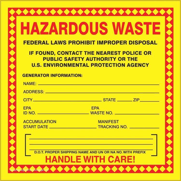 Free Hazardous Waste Label Template Of Safety Signs Safety Tags and Safety Labels by Accuform Signs