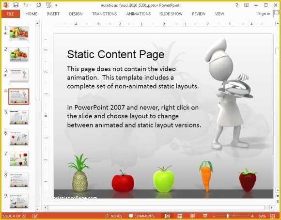 Free Health and Nutrition Powerpoint Templates Of Animated Nutrition Powerpoint Templates