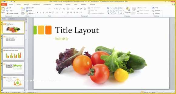 Free Health and Nutrition Powerpoint Templates Of Free Fresh Food Template for Powerpoint 2013