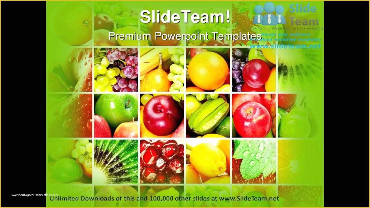 Free Health and Nutrition Powerpoint Templates Of Fresh and Healthy Fruits Food Powerpoint Templates themes