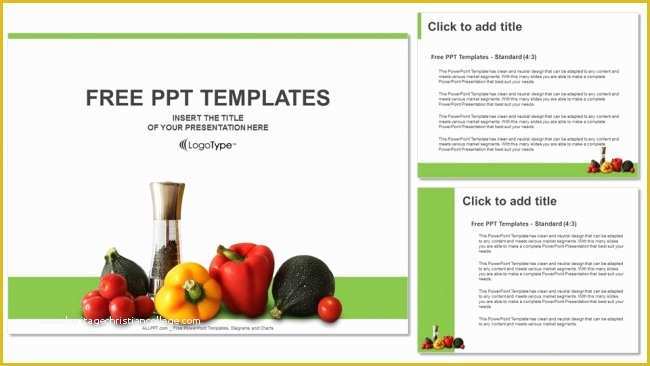 Free Health and Nutrition Powerpoint Templates Of Fresh Ve Ables Powerpoint Templates