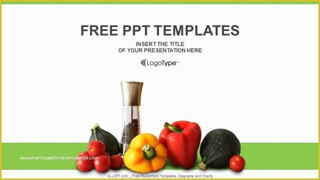 Free Health and Nutrition Powerpoint Templates Of Fresh Ve Ables Powerpoint Templates