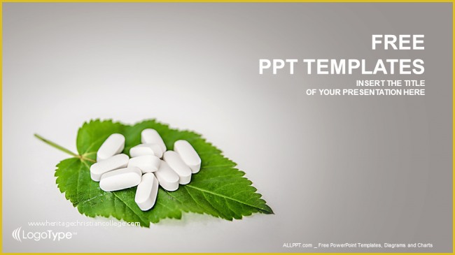 Free Health and Nutrition Powerpoint Templates Of Pills the Leaf Medical Ppt Templates