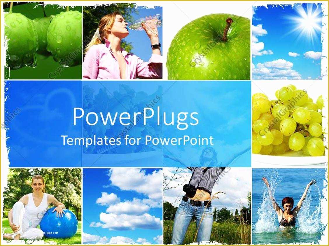 Free Health and Nutrition Powerpoint Templates Of Powerpoint Template Healthy Living Concept with Fruits