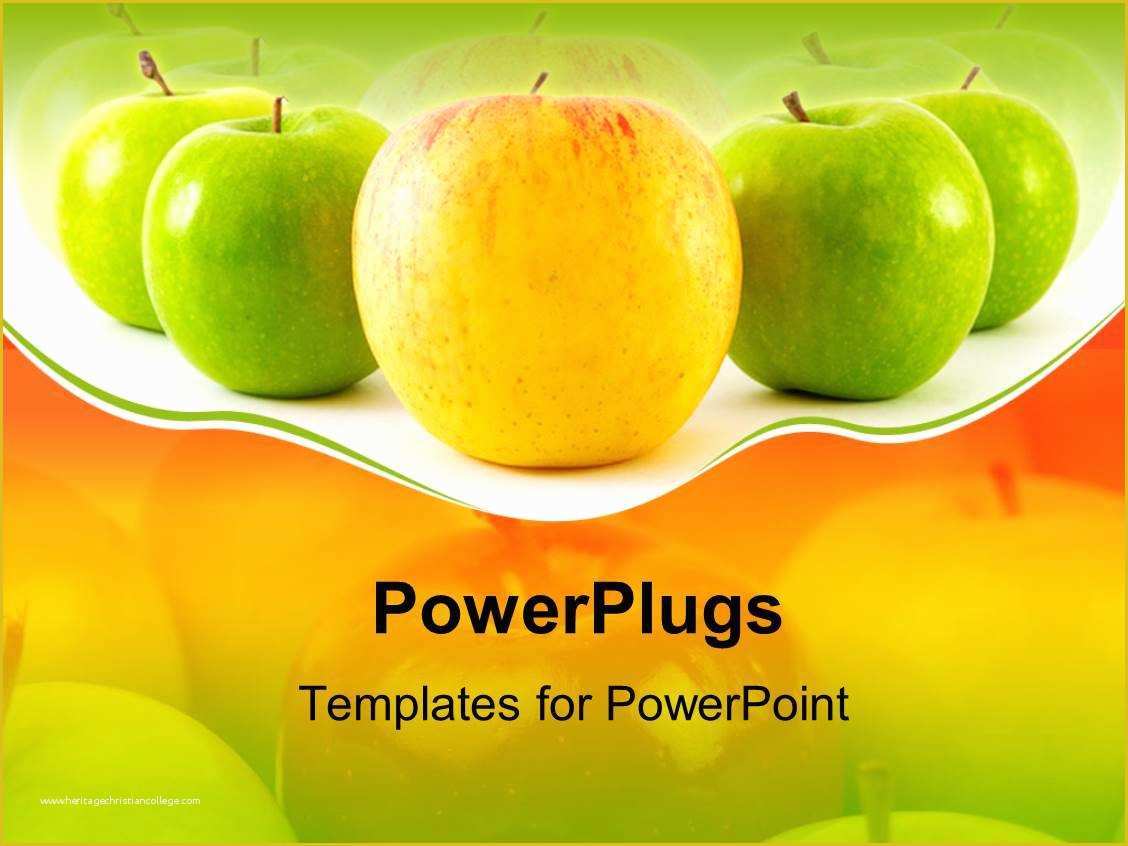 Free Health and Nutrition Powerpoint Templates Of Powerpoint Template Yellow and Green Apples Education