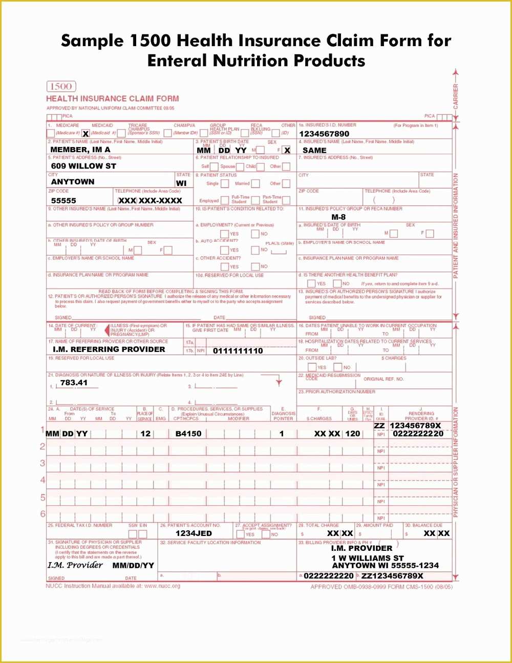 Free Health Insurance Claim form 1500 Template Of 1500 Health Insurance Claim form Instructions forms