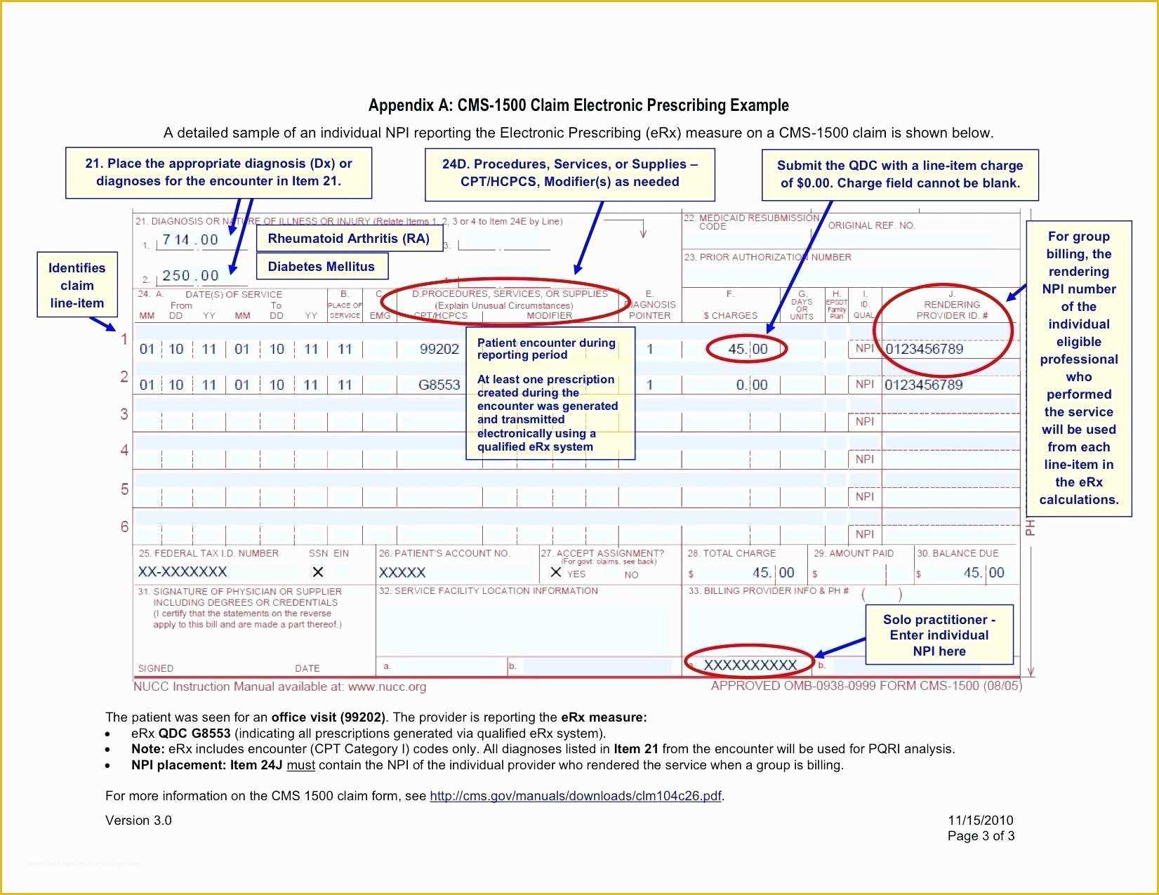 Free Health Insurance Claim form 1500 Template Of Cms 1500 form – Courselist