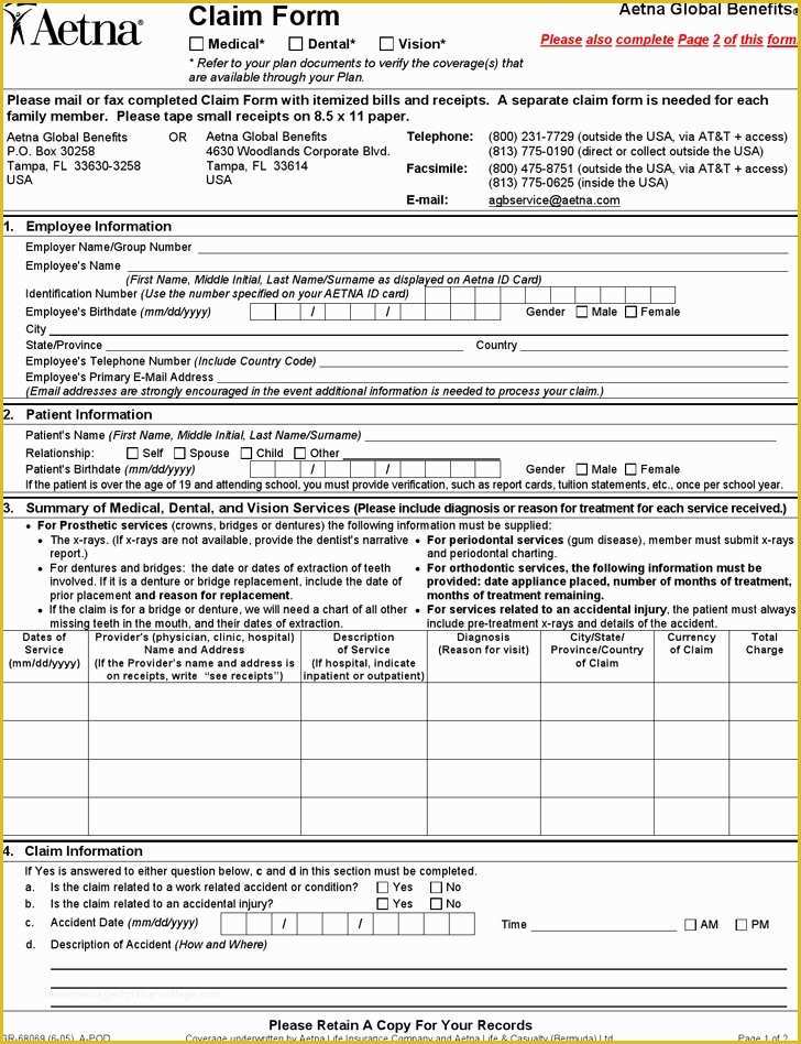 Free Health Insurance Claim form 1500 Template Of Health Insurance Claim form Template – Ecux