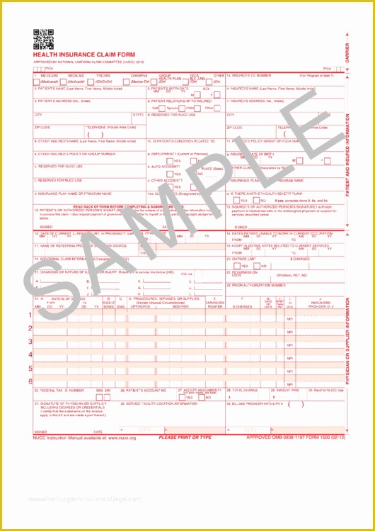 Free Health Insurance Claim form 1500 Template Of top 11 Cms 1500 form Templates Free to In Pdf format