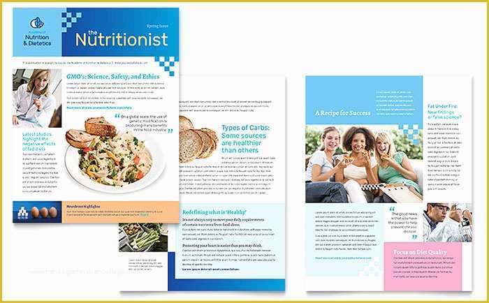 Free Health Newsletter Templates Of Dietitian Newsletter Template Design