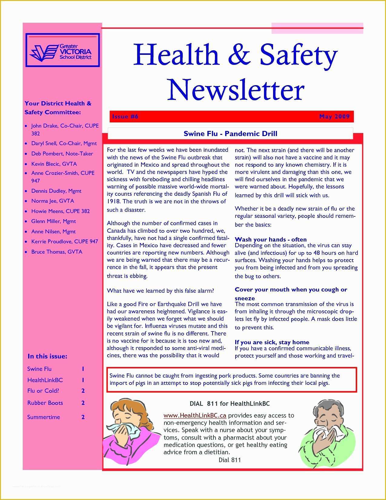 Free Health Newsletter Templates Of Health and Safety Templates Free Lovely Free Sample