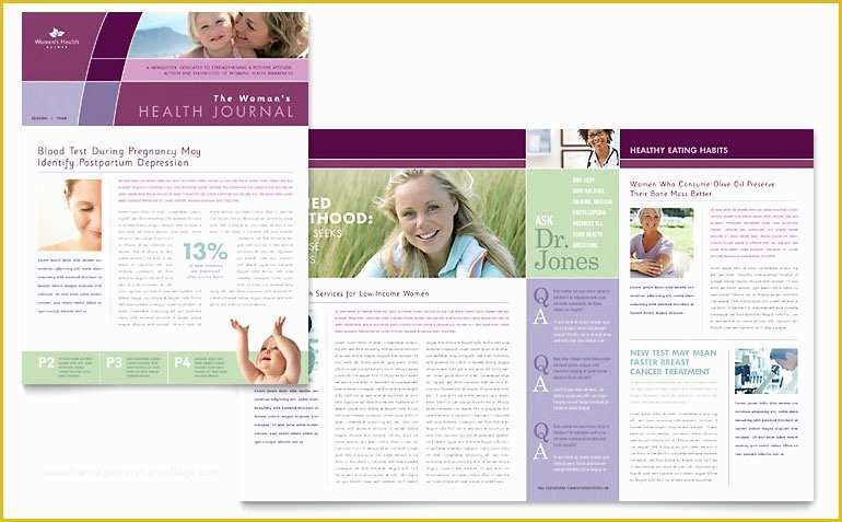 Free Health Newsletter Templates Of Women’s Health Clinic Newsletter Template Word &amp; Publisher
