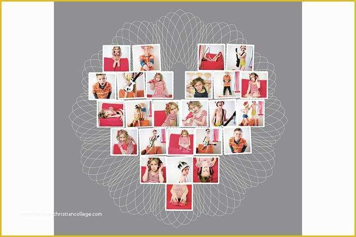 Free Heart Shaped Photo Collage Template Of Heart Collage Template for Shop and Indesign Design