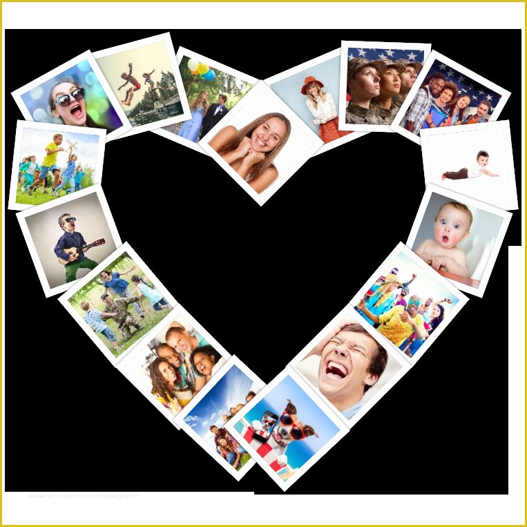 Free Heart Shaped Photo Collage Template Of Heart Picture Collage Wallpaperall