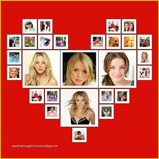 Free Heart Shaped Photo Collage Template Of Heart Shaped Collage