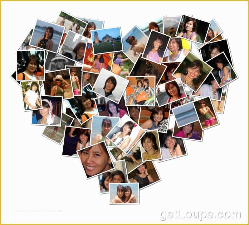 Free Heart Shaped Photo Collage Template Of My Heart Shape Collage Loupe Collage